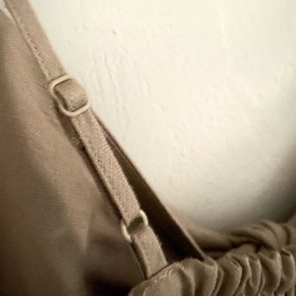 Express | NWT Linen-Blend Button Front Tie Midi Dress - Picture 10 of 16